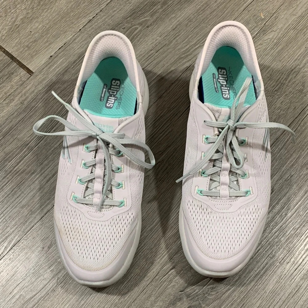 Skechers GO WALK Massage‎ Fit Slip-ins Grey & Green size 11